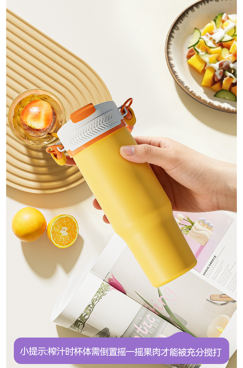 Edelstahl-Saftpresse USB, tragbar, Thermobecher