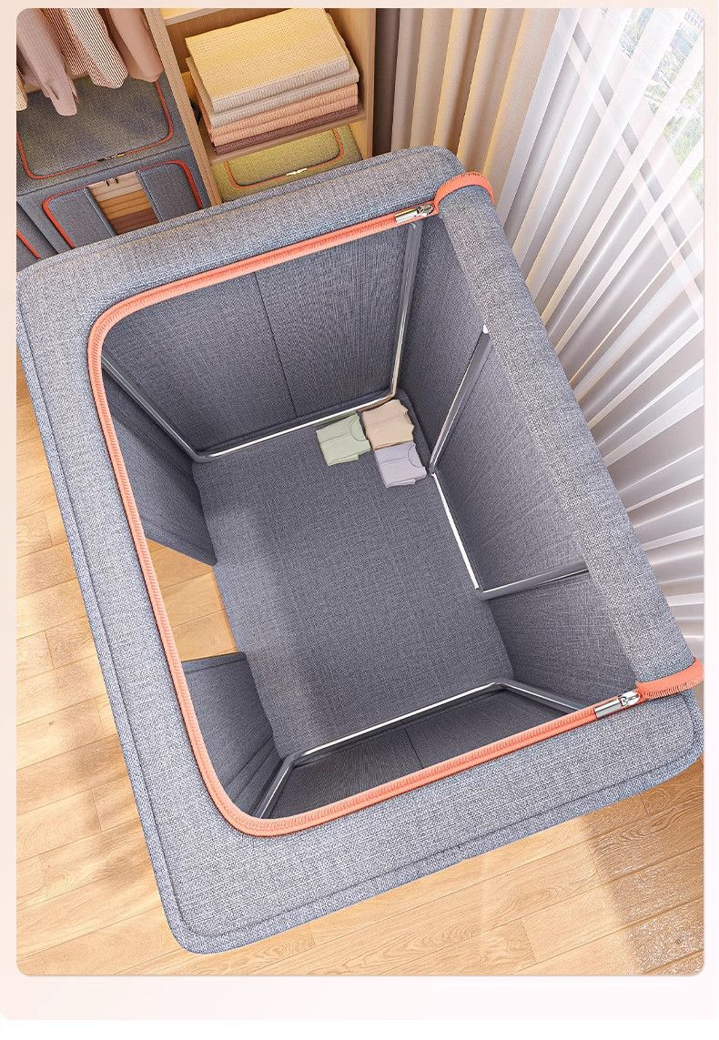 Foldable clothing storage box, large capacity