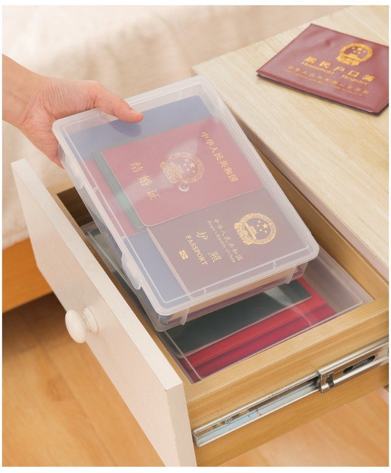 Desktop Dustproof Document Storage Box A4