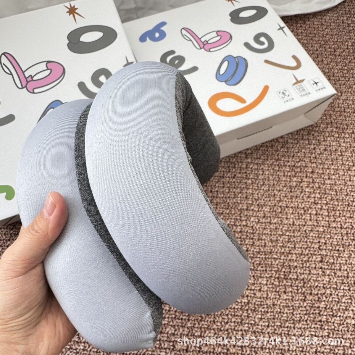 Adjustable Spiral Travel Pillow U-Shaped Transformable