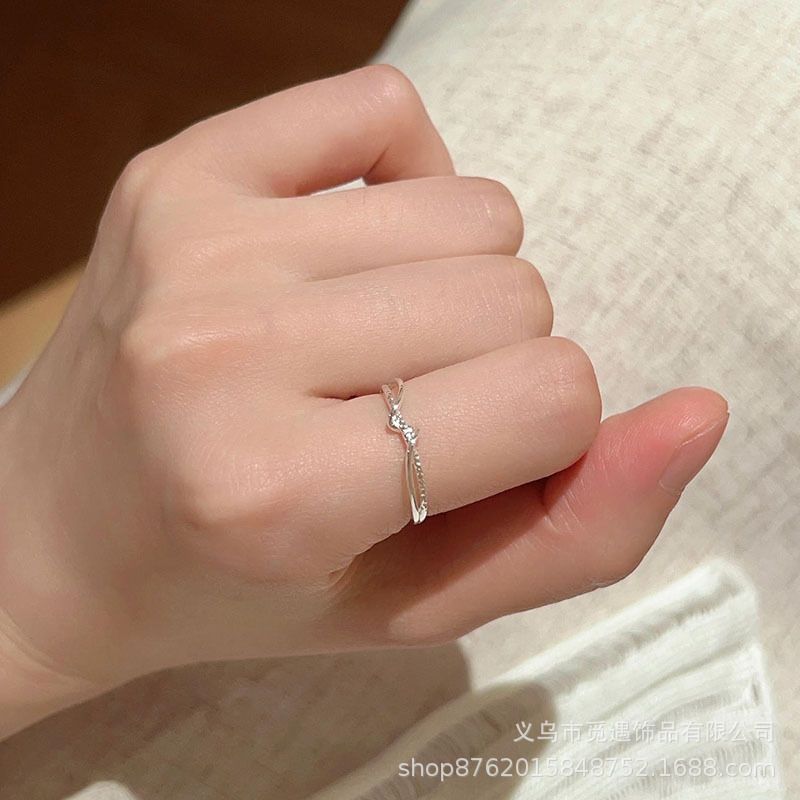 Damen-Minimalring in Silber, Zeigefingerdesign