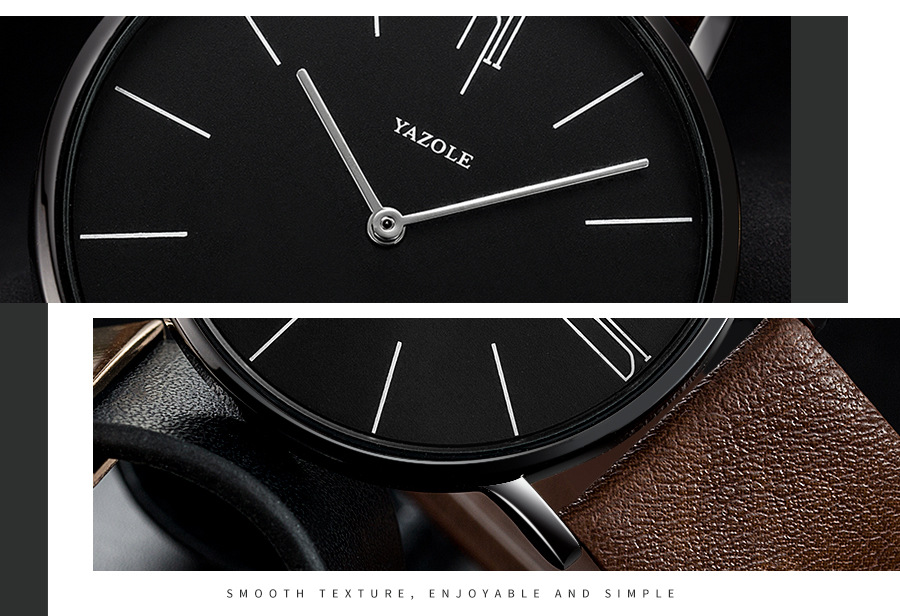 YAZOLE506外贸简约男士手表学生情侣潮流运动石英手表watches