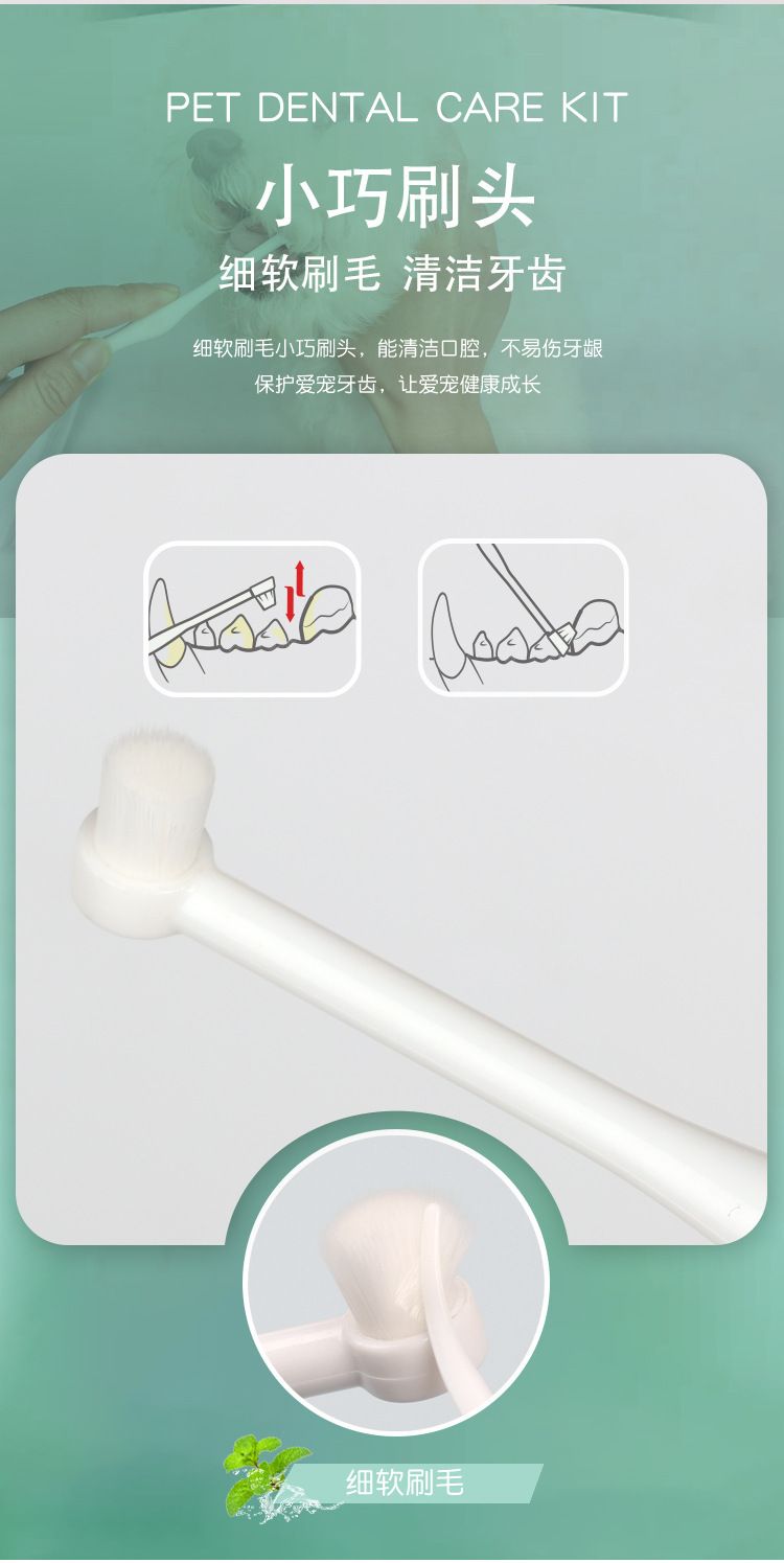Pet toothpaste and toothbrush set for cats and dogs