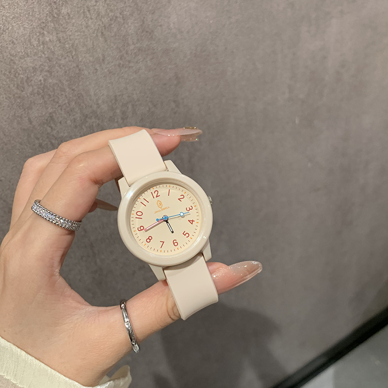 Dopamine quartz watch women silicone fresh style