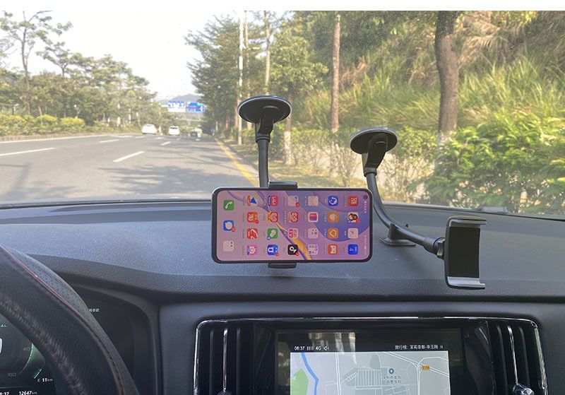 Car phone holder, windshield suction cup, 360° rotating