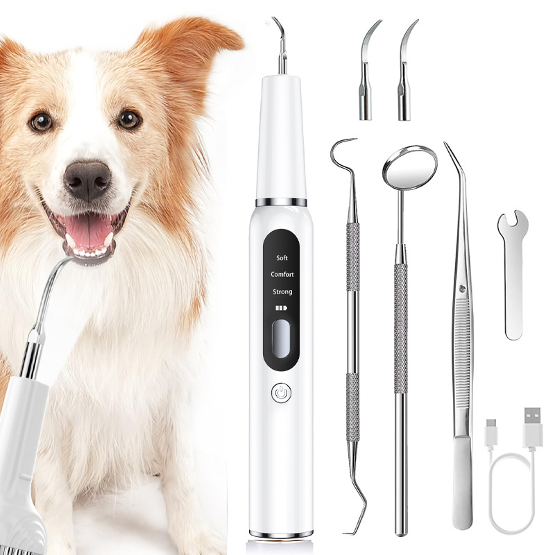 Dog tartar remover, ultrasonic pet teeth cleaner