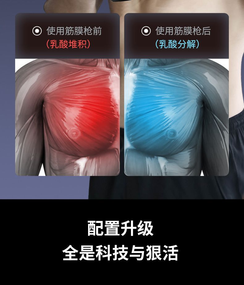 Dual-head fascia gun, mini neck massage, silent electric
