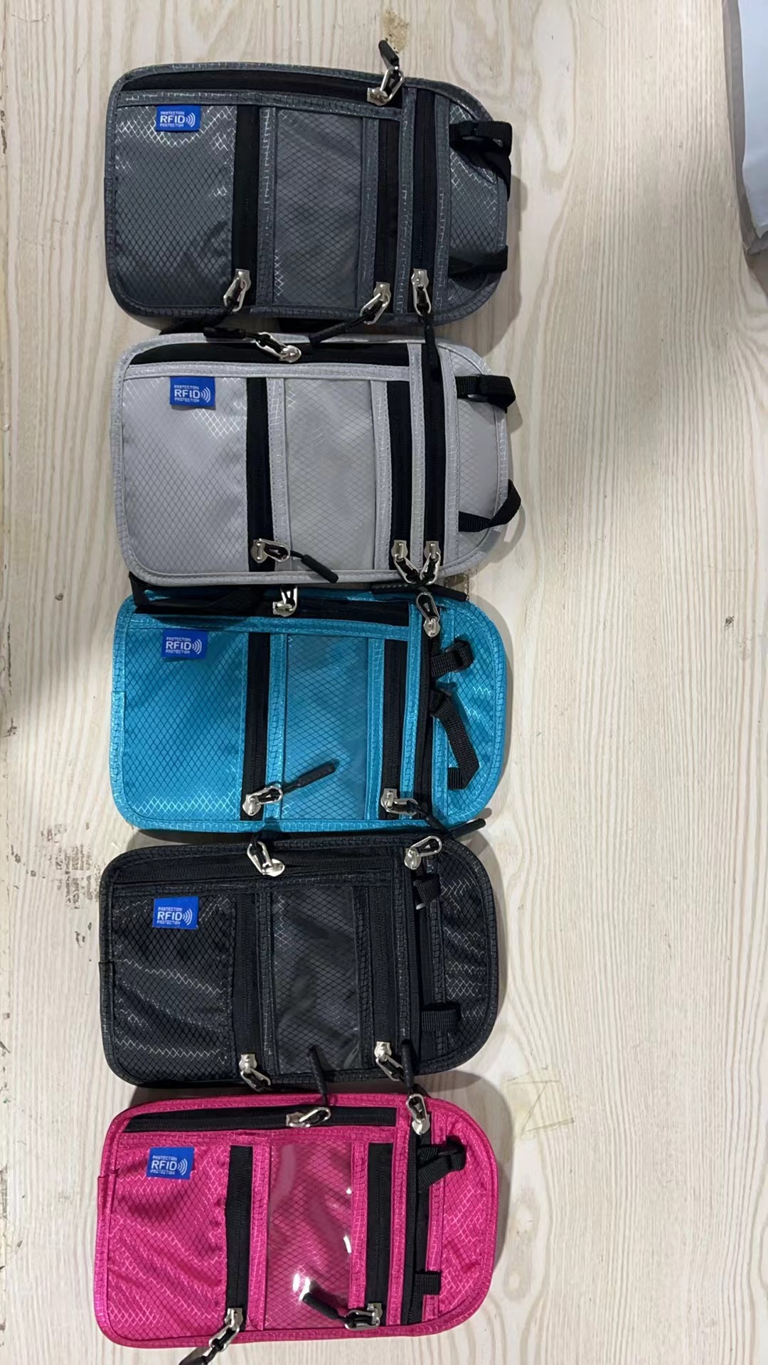RFID document organizer, neck strap, passport protection case