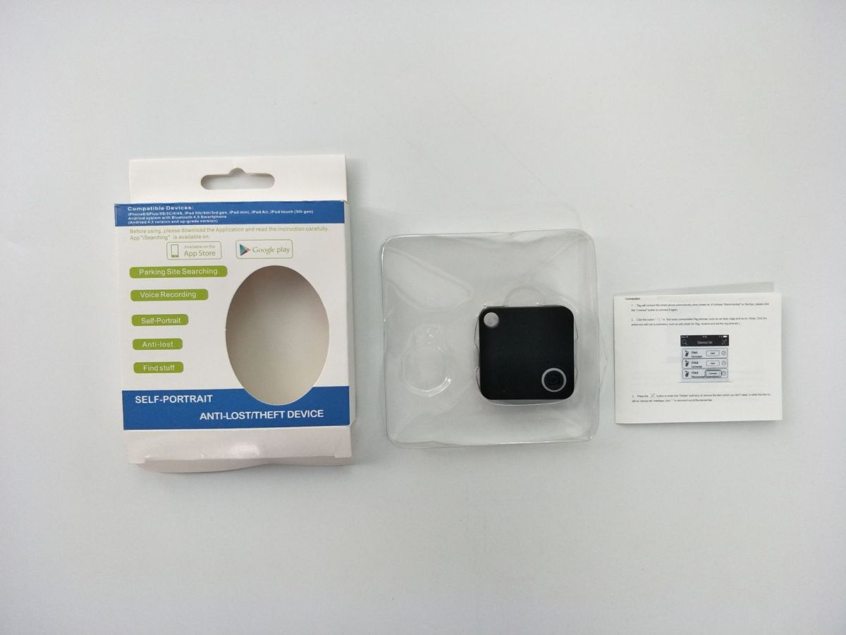 Bluetooth kayıp önleyici cihaz, kare şekil bulma ve iki yönlü alarm takibi