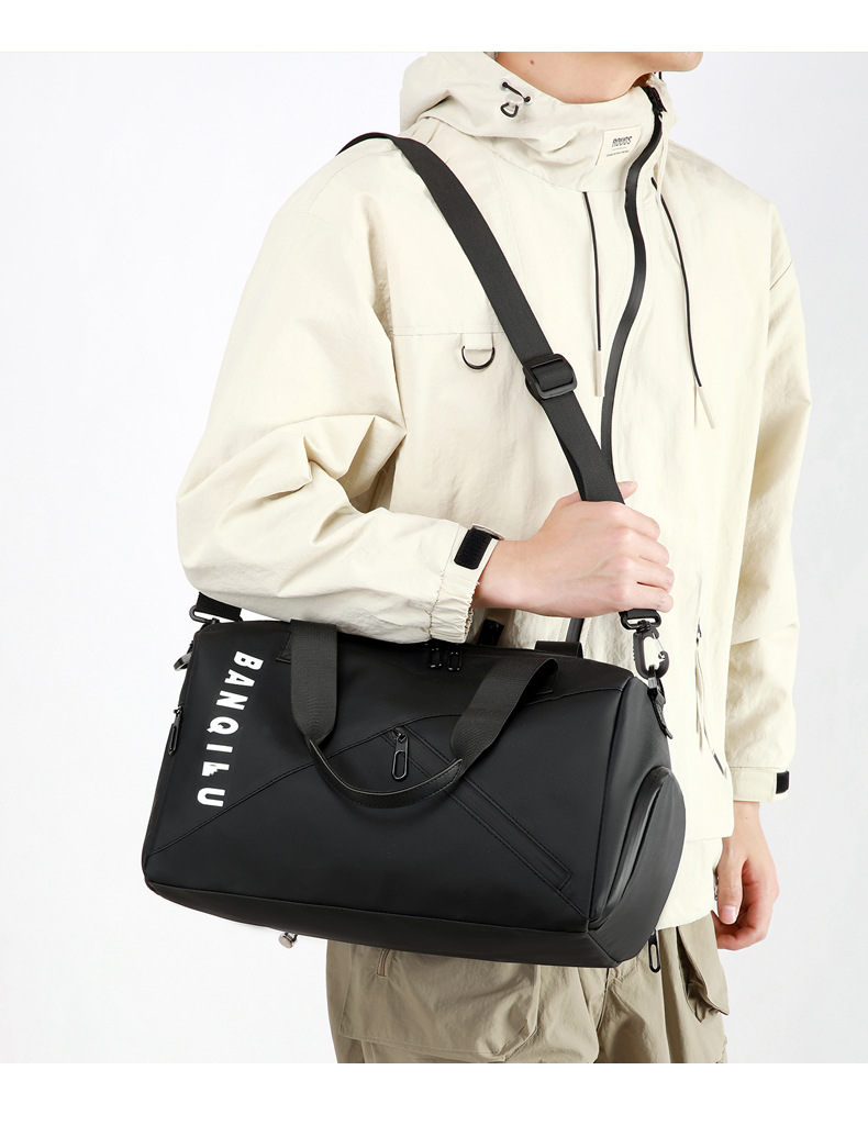 Travel bag, trolley-compatible, wet and dry separation, unisex