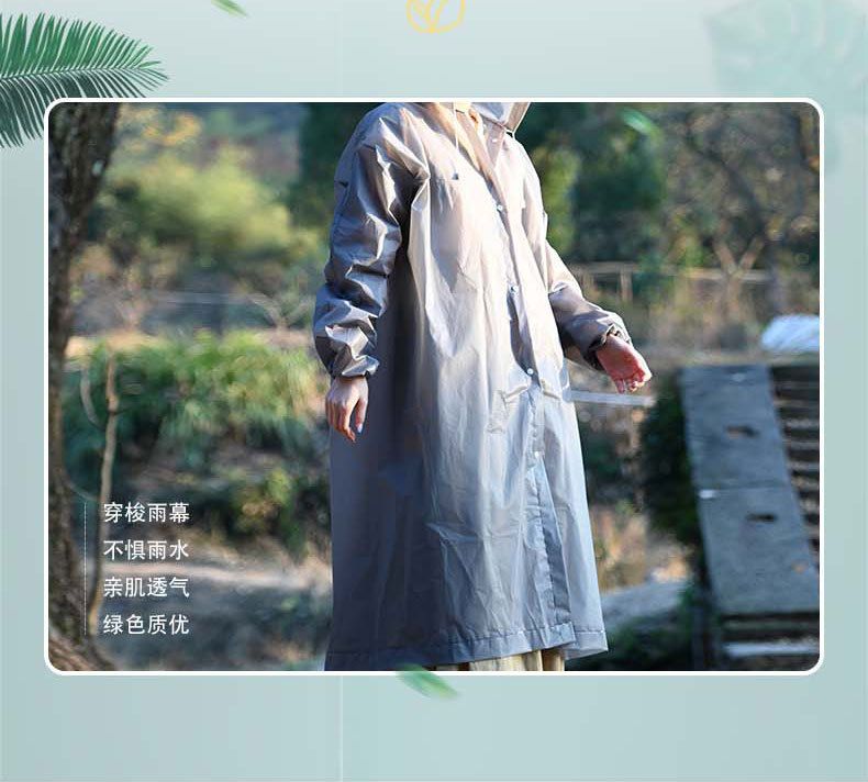 Einweg-EVA-Regenponchos, transparent, Erwachsene und Kinder, Outdoor