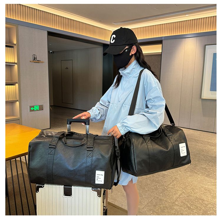 Travel bag and men's backpack with dress and shoe compartment