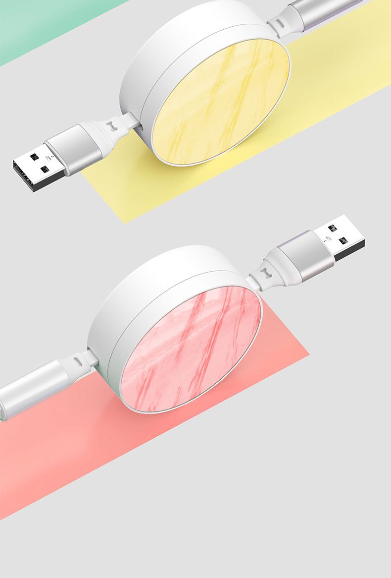 66W fast charging cable, retractable, Type-C/Android/Lightning