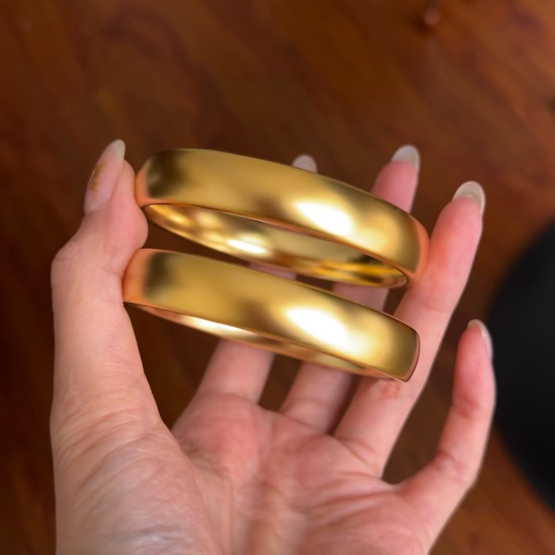 24 ayar altın kaplama bileklik, 10mm, çin stilinde