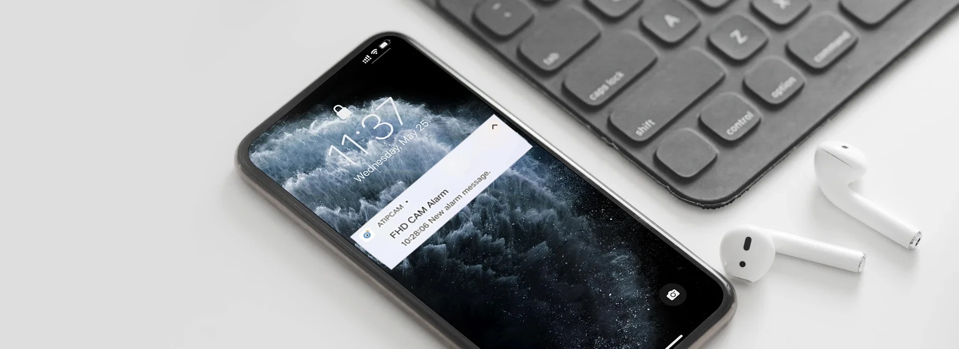 Kabellose WiFi-Sicherheitskamera mit Nachtsicht und Bewegungserkennung