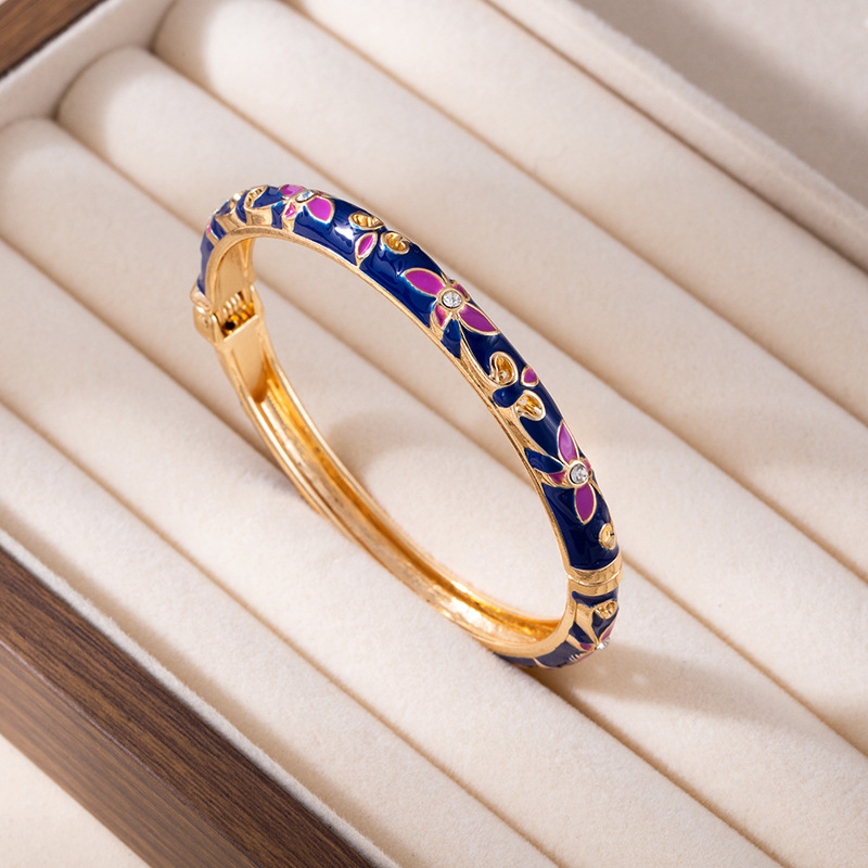 Chinesisches Armband offene Krone Cloisonné-Armreif