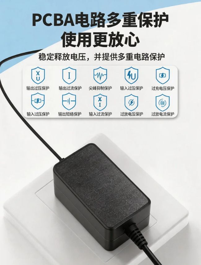 12V 2A gözetim güç kaynağı adaptörü, 24W, sertifikalı