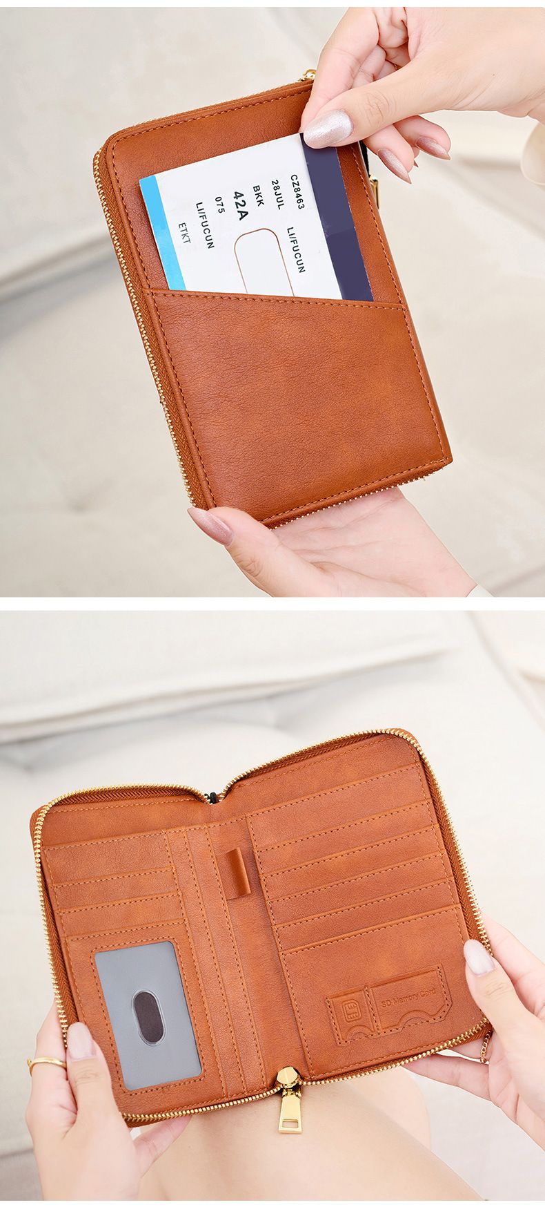 RFID passport wallet, multi-functional, magnetic protection