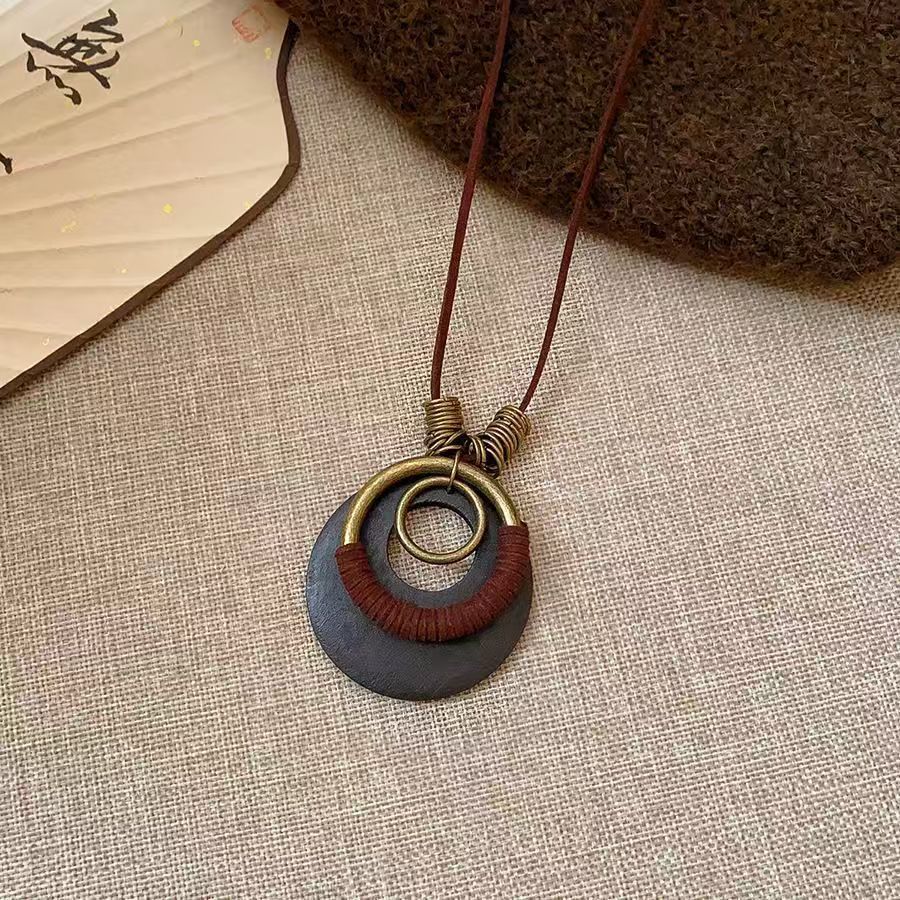 Zen tarzı uzun kelebek düğümlü kolye, kadın vintage bohem aksesuarı