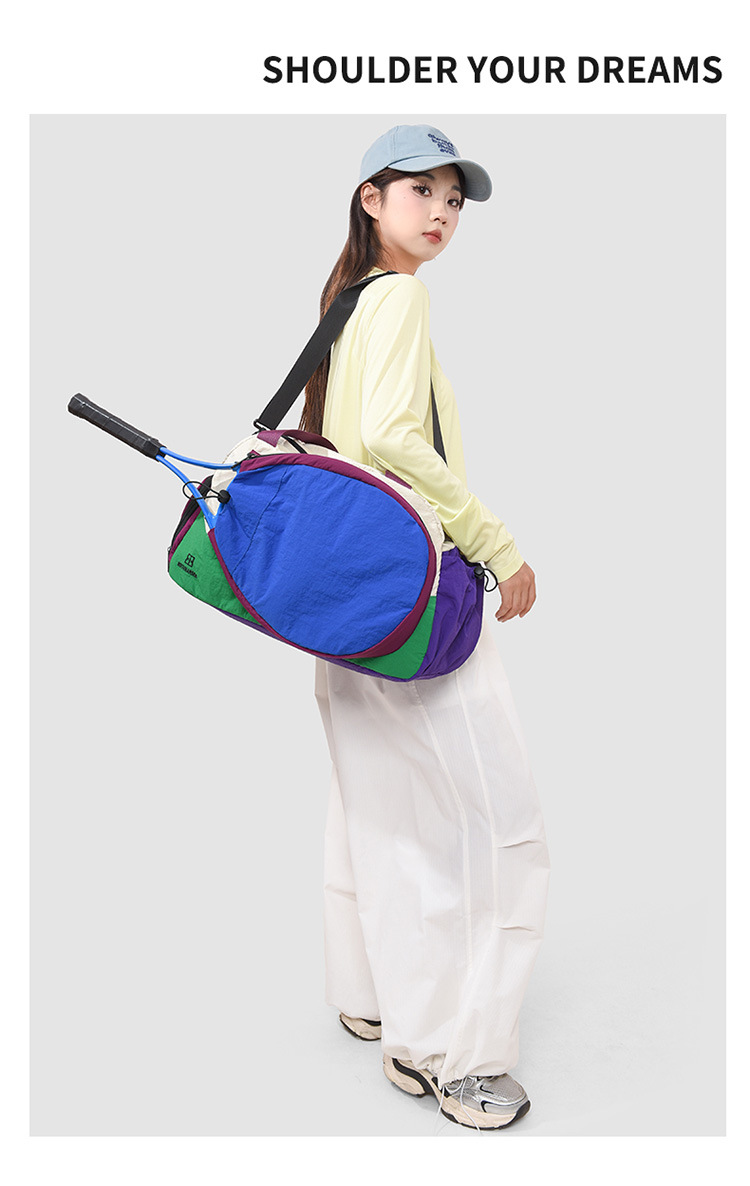 Crossbody-Sporttasche, Zylinder, einschultrig, wasserdicht