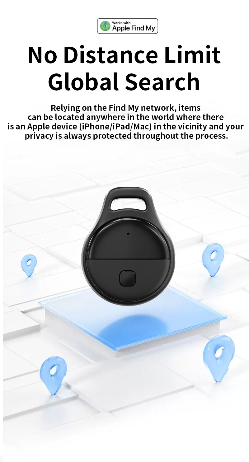 Smart GPS tracker device for keys and pets