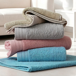 Coral fleece towel set, 3-piece, absorbent, gift box