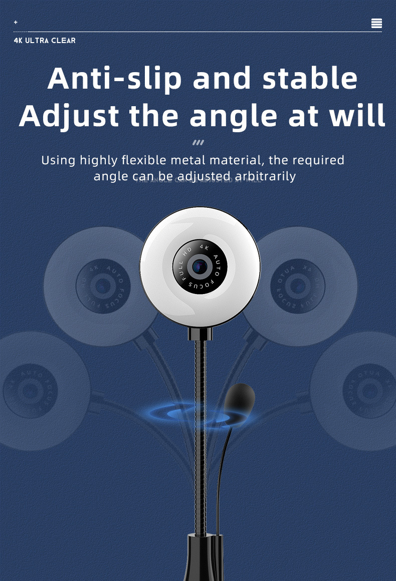 4K auto focus webcam, driver-free