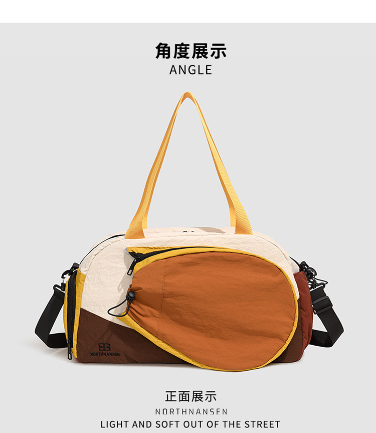 Crossbody-Sporttasche, Zylinder, einschultrig, wasserdicht