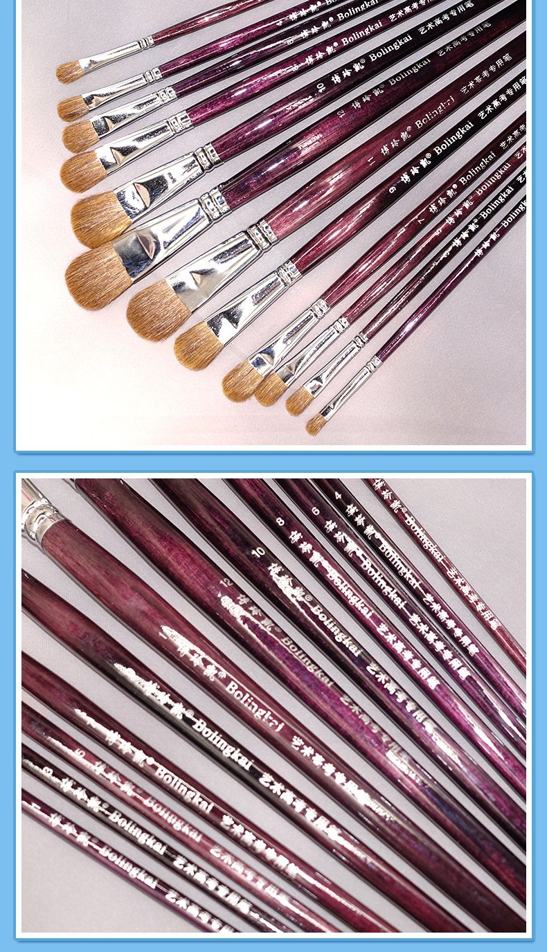 Paint brush set for acrylic and oil painting