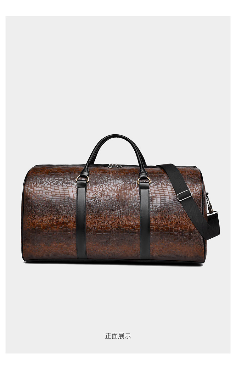 Men's travel bag, crocodile pattern, outdoor sports