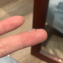 999 Silber-Ohrstecker mit Zirkonia, schlafgeeignet