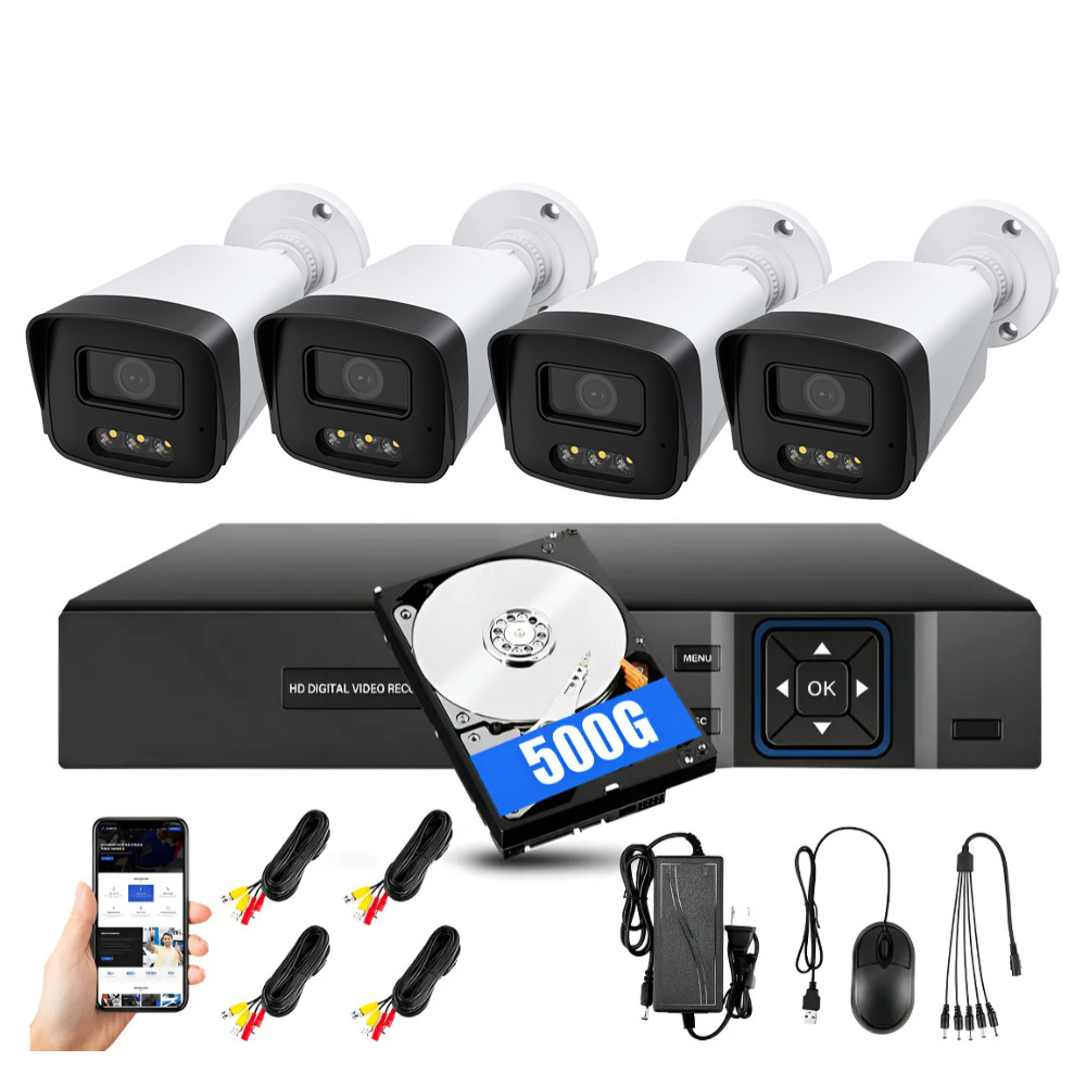 CCTV gözetim sistemi AHD KIT, 4 kanallı ve 8 kanallı