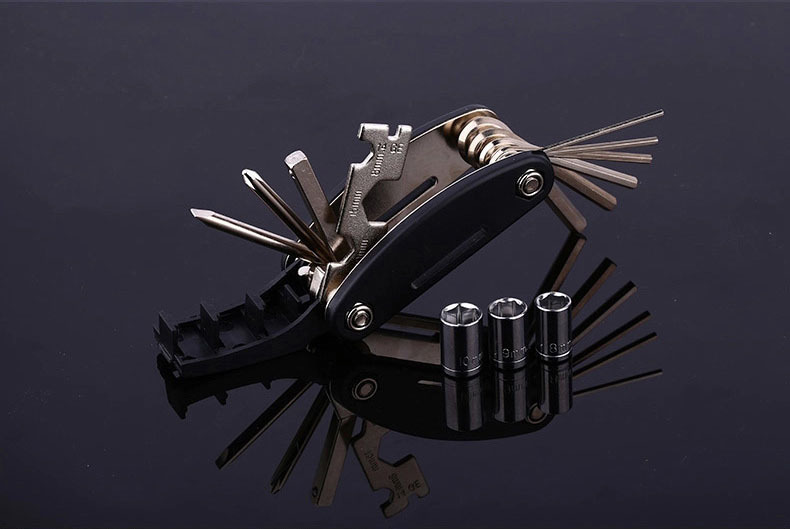 Bicycle Repair Tool 16-in-1, Foldable Screwdriver Set