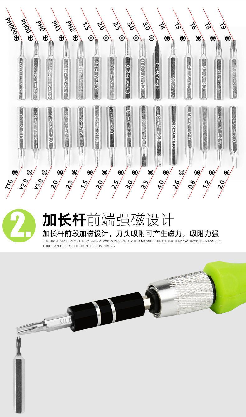 32-in-1 Screwdriver Set Box Multi-Function Magnetic