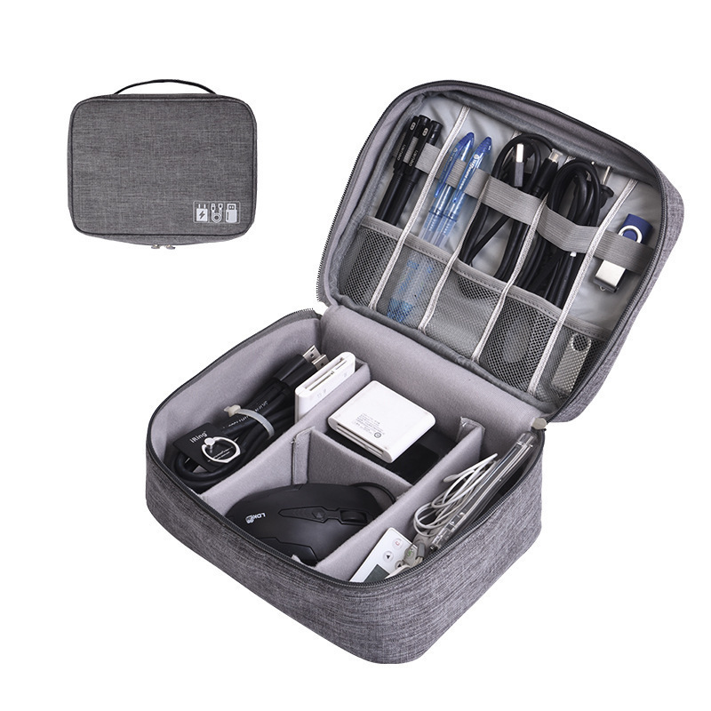 Portable storage organizer bag, large capacity for digital accessories and cables