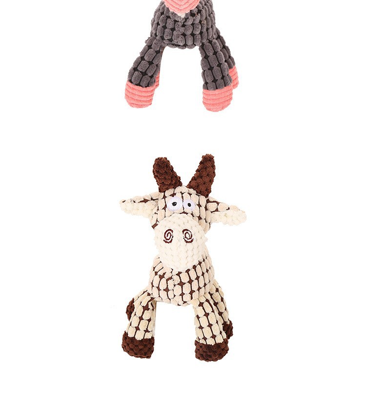 Köpek oyuncağı, peluş eşek, 3 renk