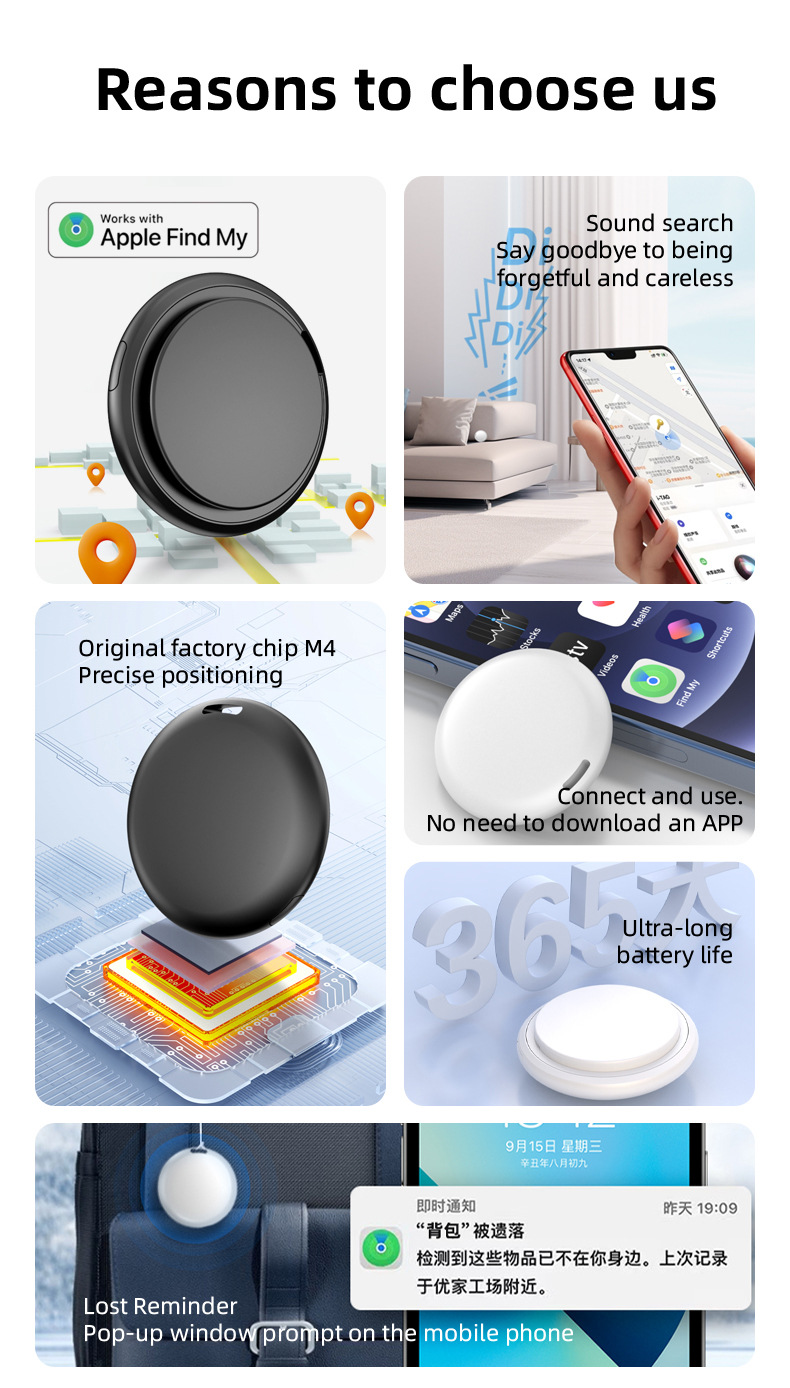 GPS tracker compatible with Apple iOS and Android for vehicles and pets