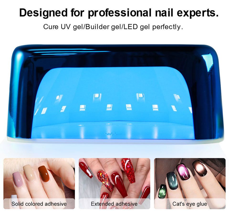 96W UV nail dryer, smart wireless light therapy
