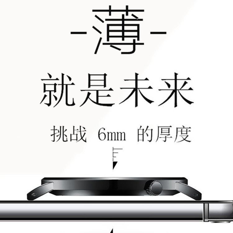 Ultra-thin mens quartz watch waterproof calendar luminous