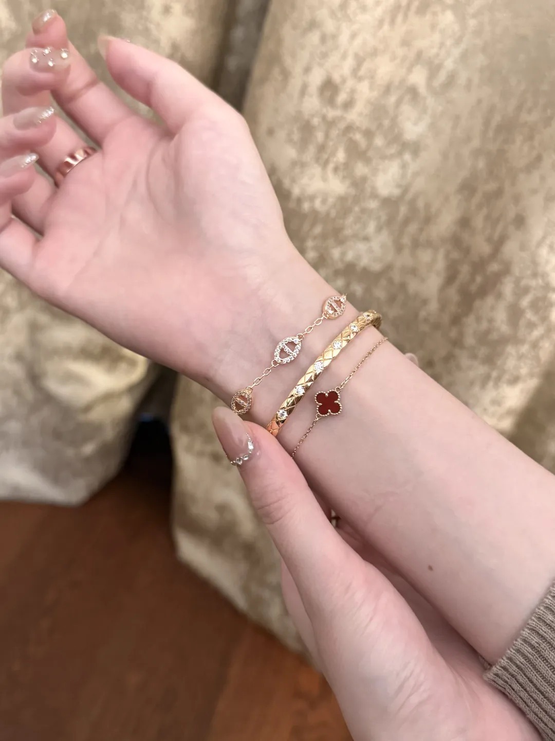 S925 Sterlingsilber Schweinennase Armband mit Zirkonia