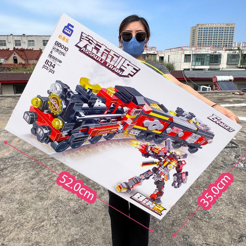 Großer 52 cm deformierbarer Roboter-Bausteine-Set