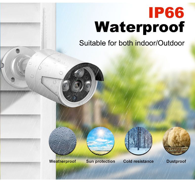 HD WiFi dış mekan güvenlik kamerası sistemi gece görüşlü