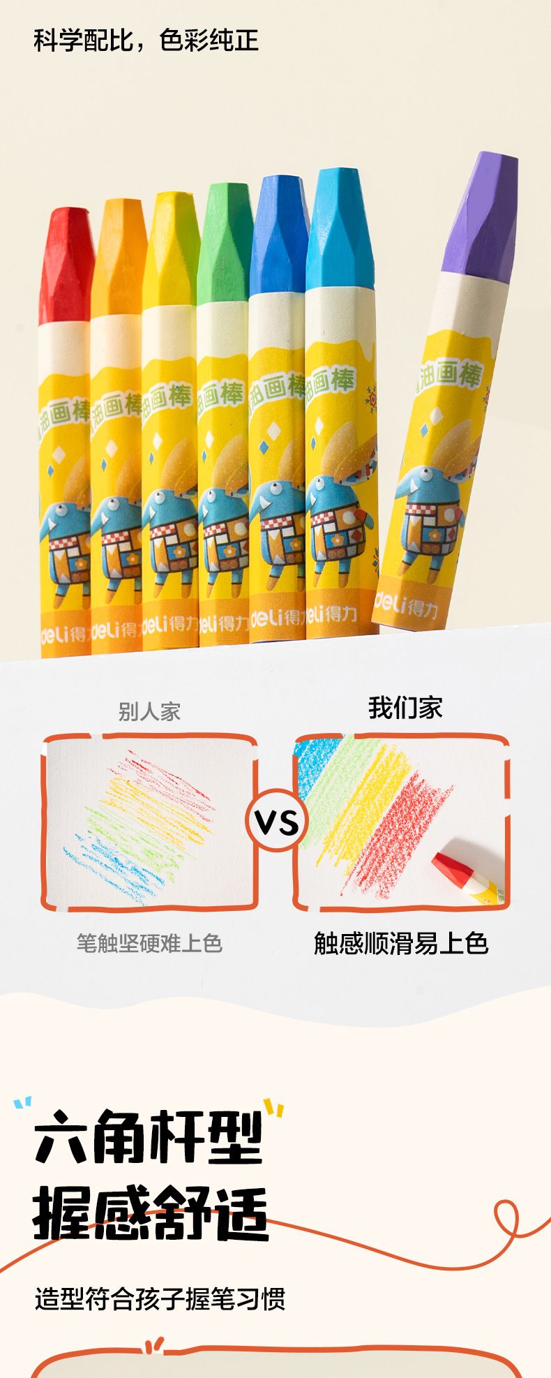 Wasserlösliches Pastellstift-Set für Kinder, waschbar