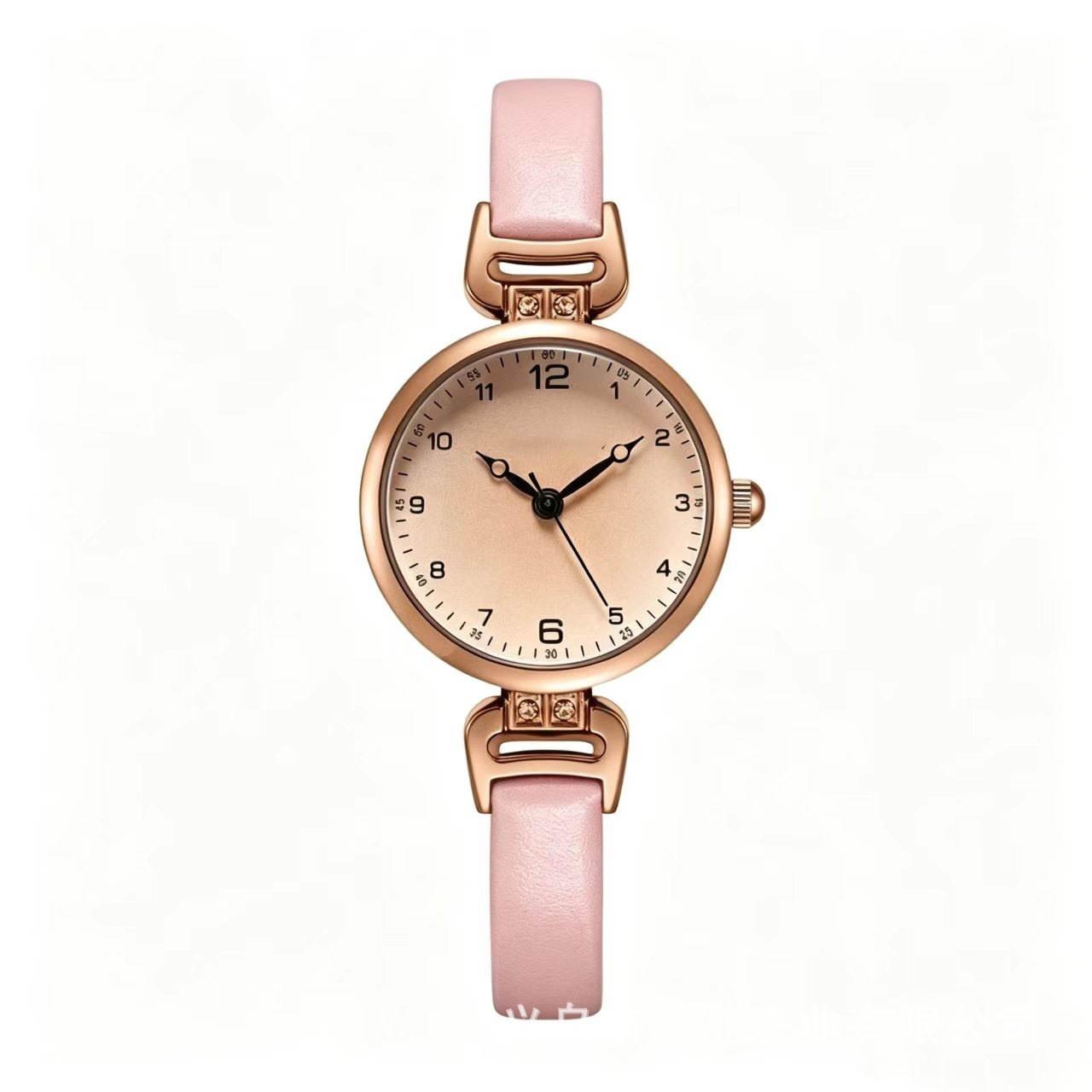 Rose gold taşlı kadın kol saati kuvars dijital kadran