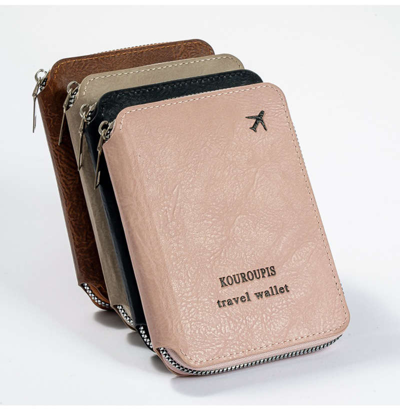 RFID passport holder with travel document storage
