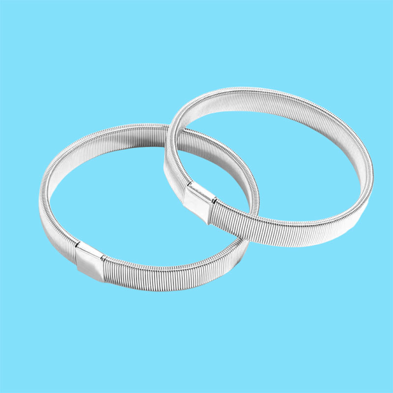 Men and women elastic metal bracelets, adjustable arm bands, non-slip