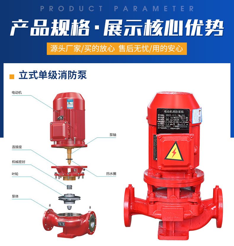 高压接力水泵高扬程四级离心泵背负式三级抽水泵便携式消防水泵