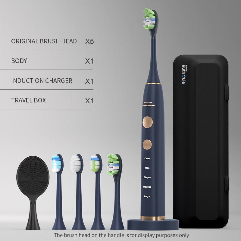 V8Pro 跨境亚马逊声波扫振全自动电动牙刷软毛批发礼盒装长续航
