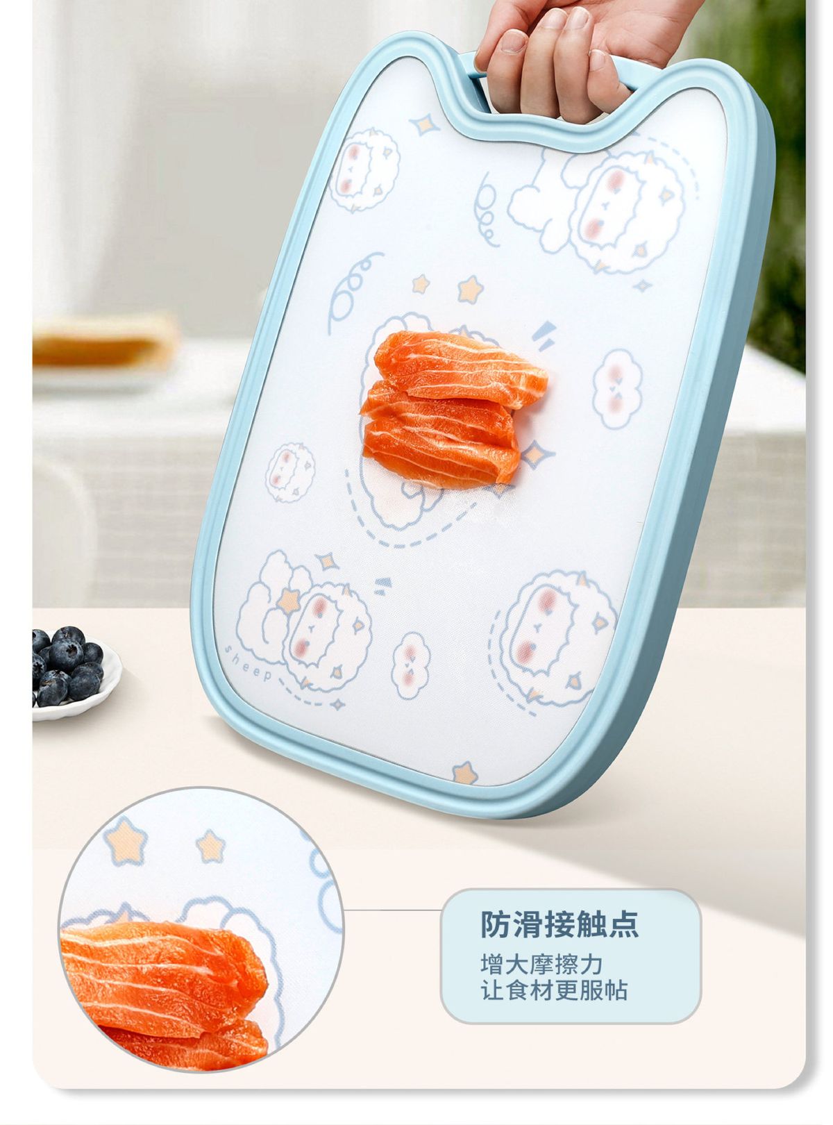 Kitchen knife and cutting board 2-in-1, baby food preparation set