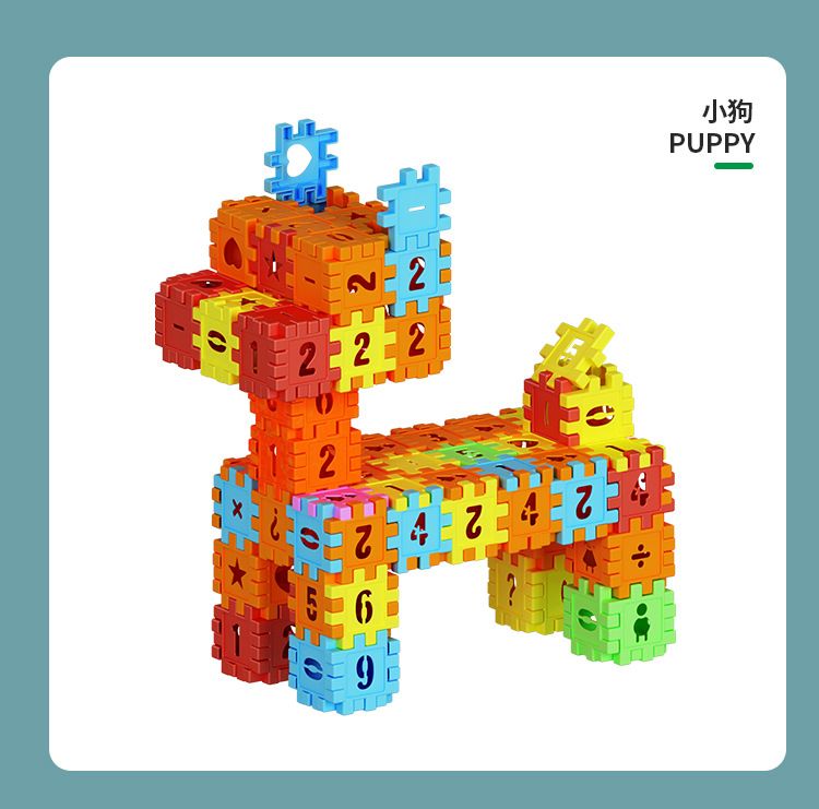 Sayı ve harf steckpuzzle, eğitici bloklar